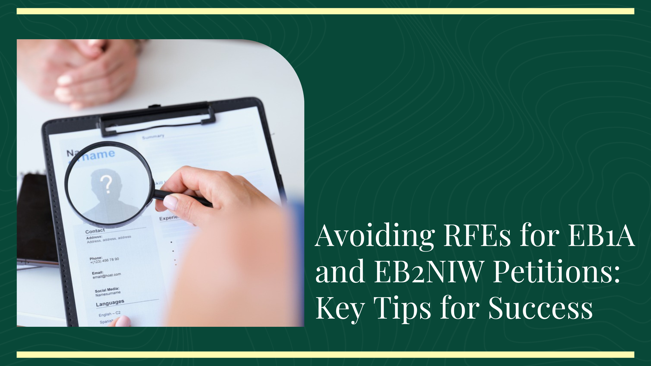 Eb1a Rfe Example Avoiding RFEs For EB1A And EB2NIW Petitions: Key Tips For Success ...