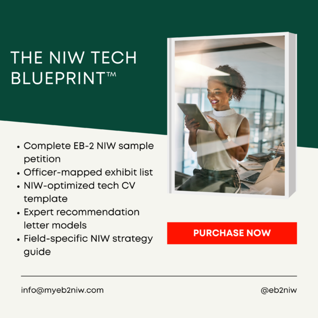 The IT, Software, Data & Cybersecurity EB-2 NIW Master Petition Toolkit